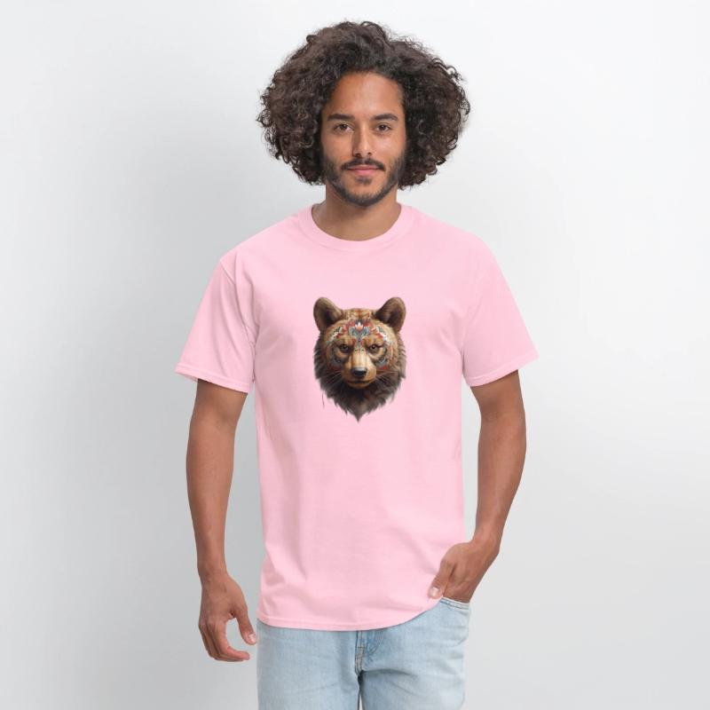 Bear face, animal, decorated
