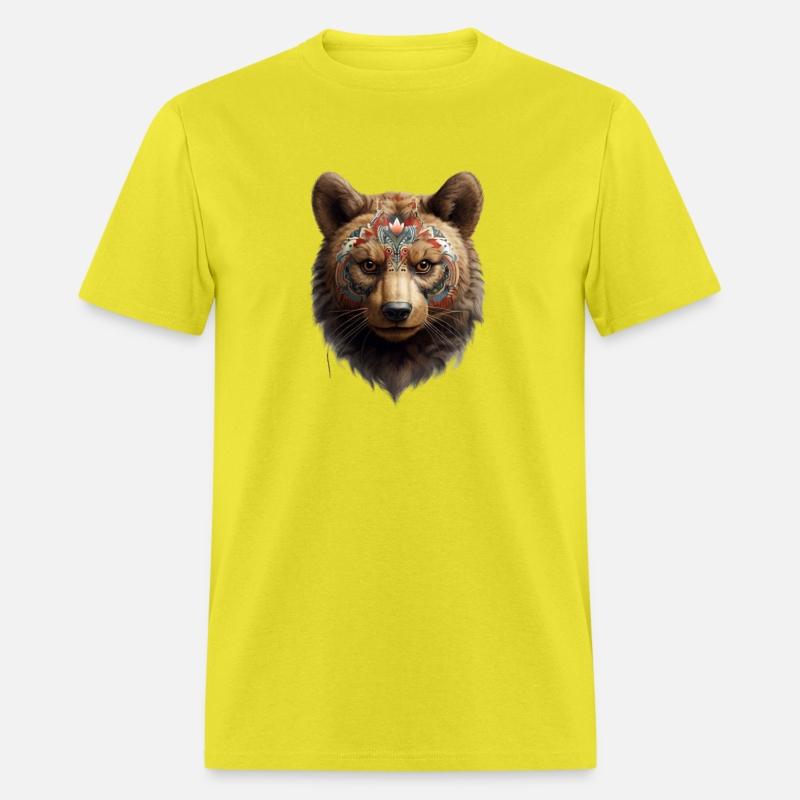 Bear face, animal, decorated