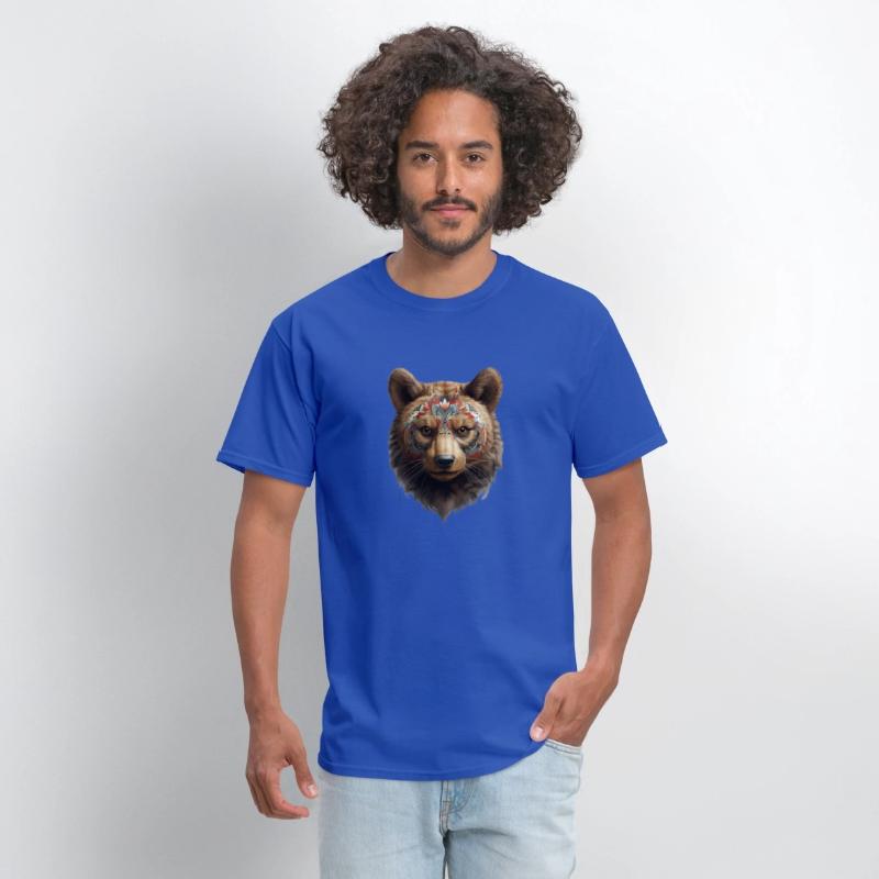 Bear face, animal, decorated