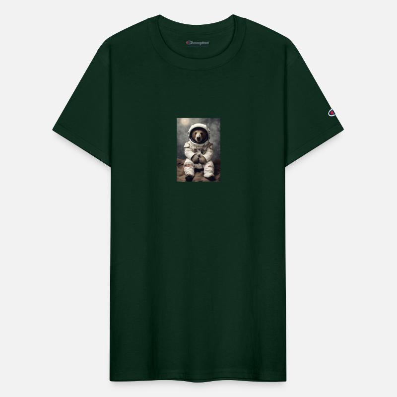 Bear in Astronaut Suit in Space