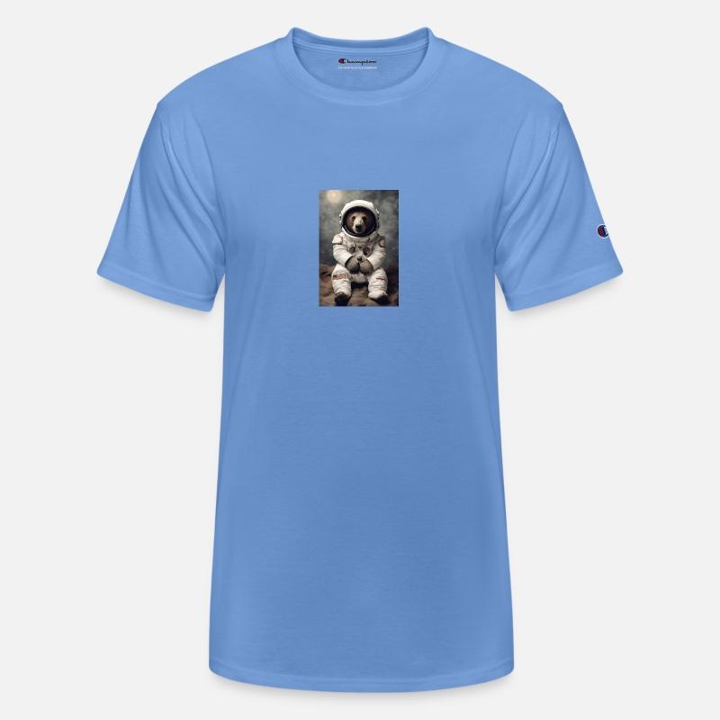 Bear in Astronaut Suit in Space