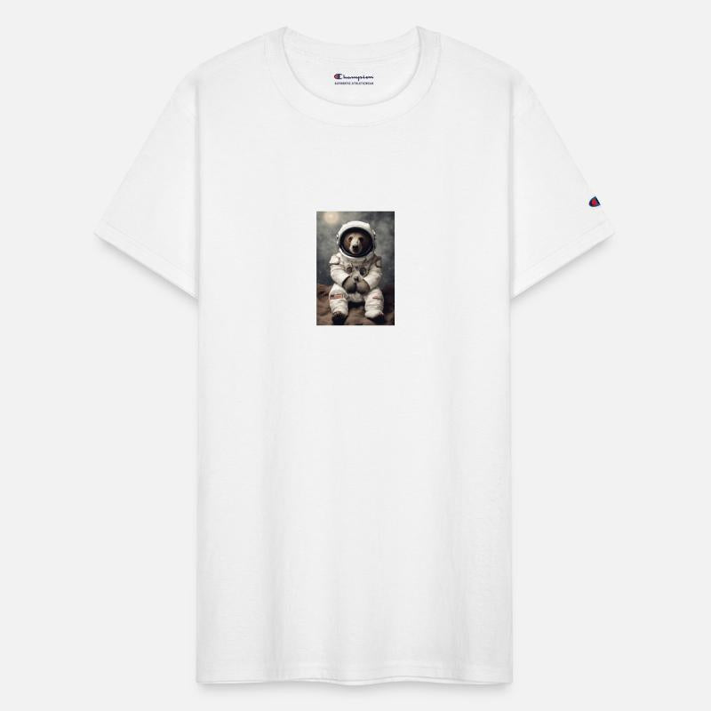 Bear in Astronaut Suit in Space