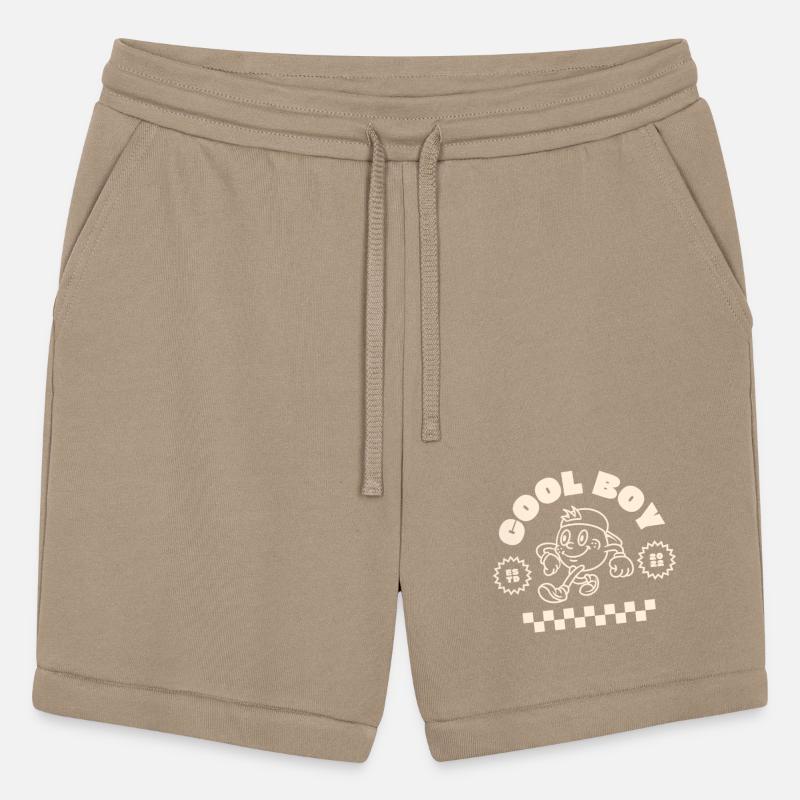 Beige Retro Mascot Cool Boy