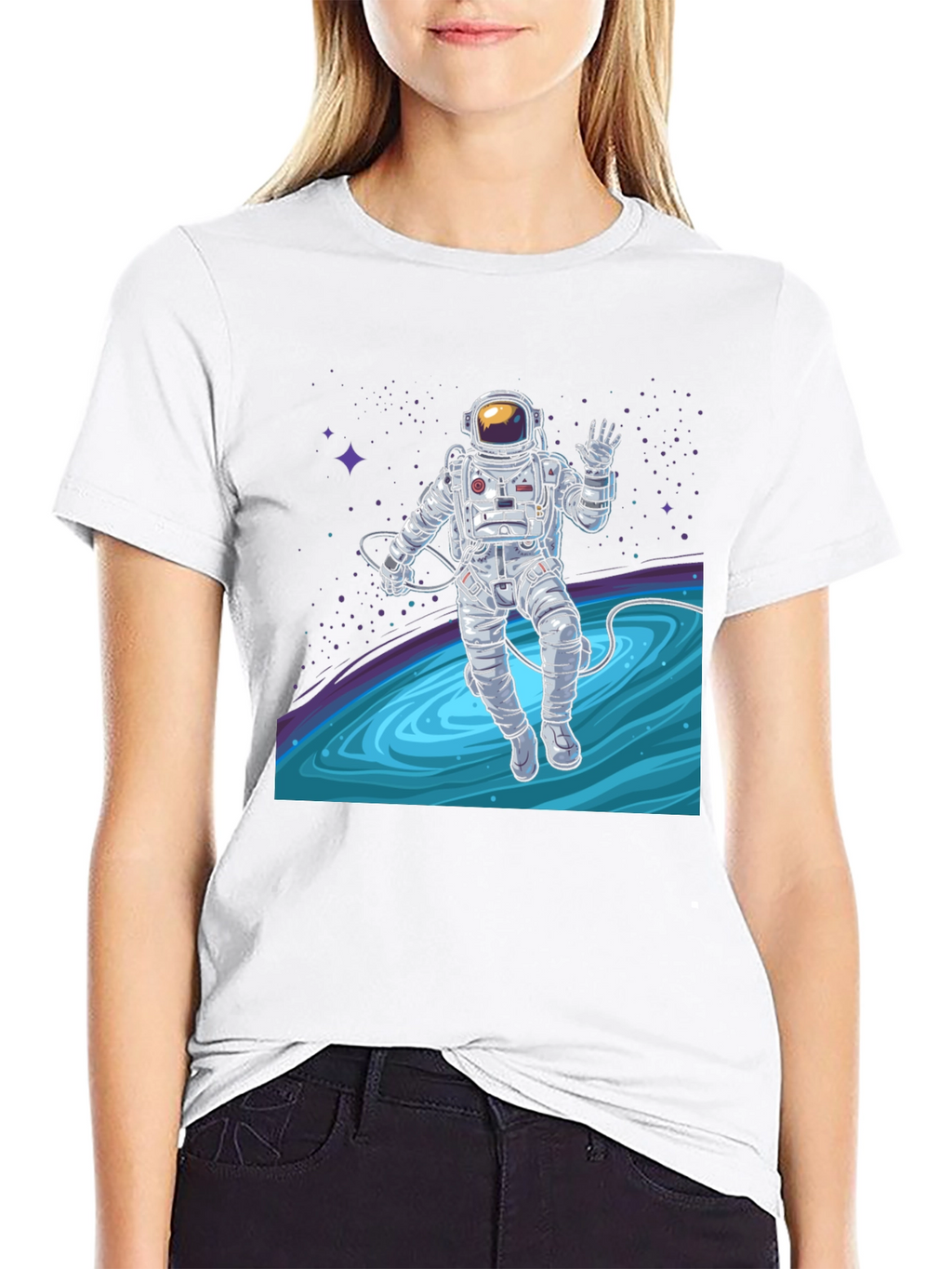 Astronaut Galaxy Graphic Tee - Explore in Style!
