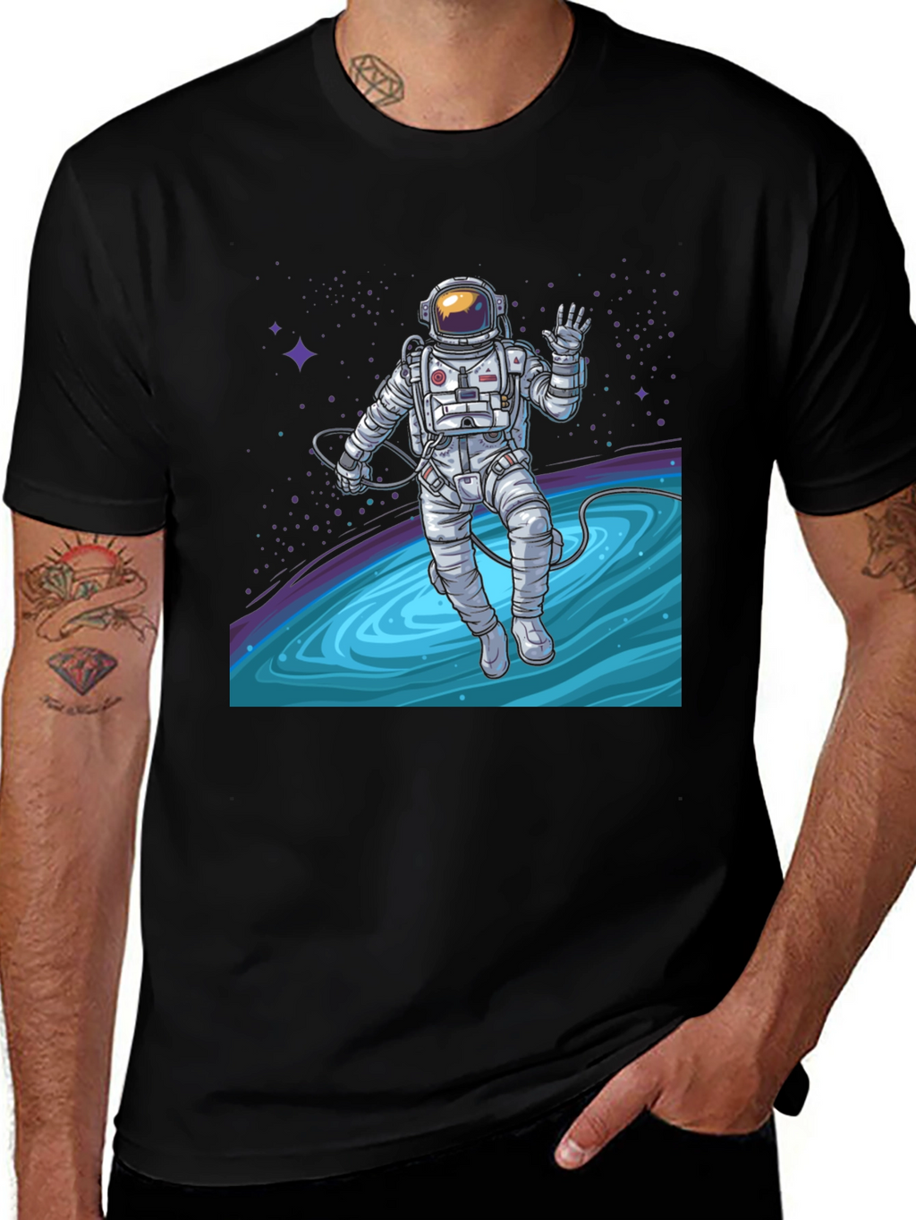Astronaut Galaxy Graphic Tee - Explore in Style!