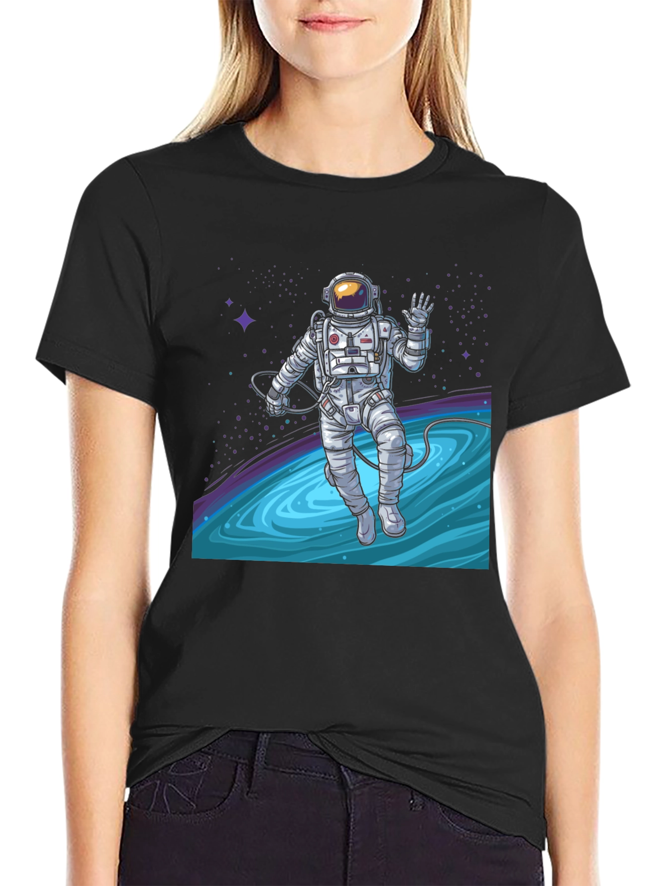 Astronaut Galaxy Graphic Tee - Explore in Style!
