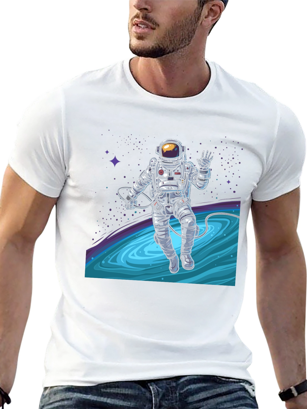 Astronaut Galaxy Graphic Tee - Explore in Style!