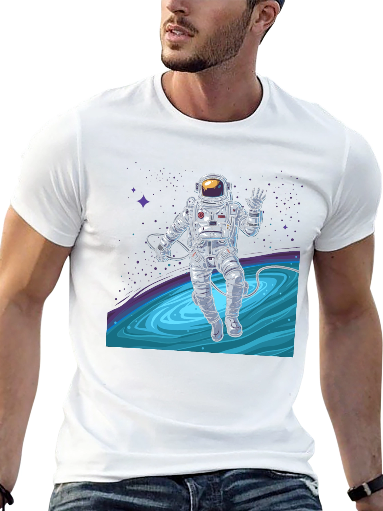 Astronaut Galaxy Graphic Tee - Explore in Style!
