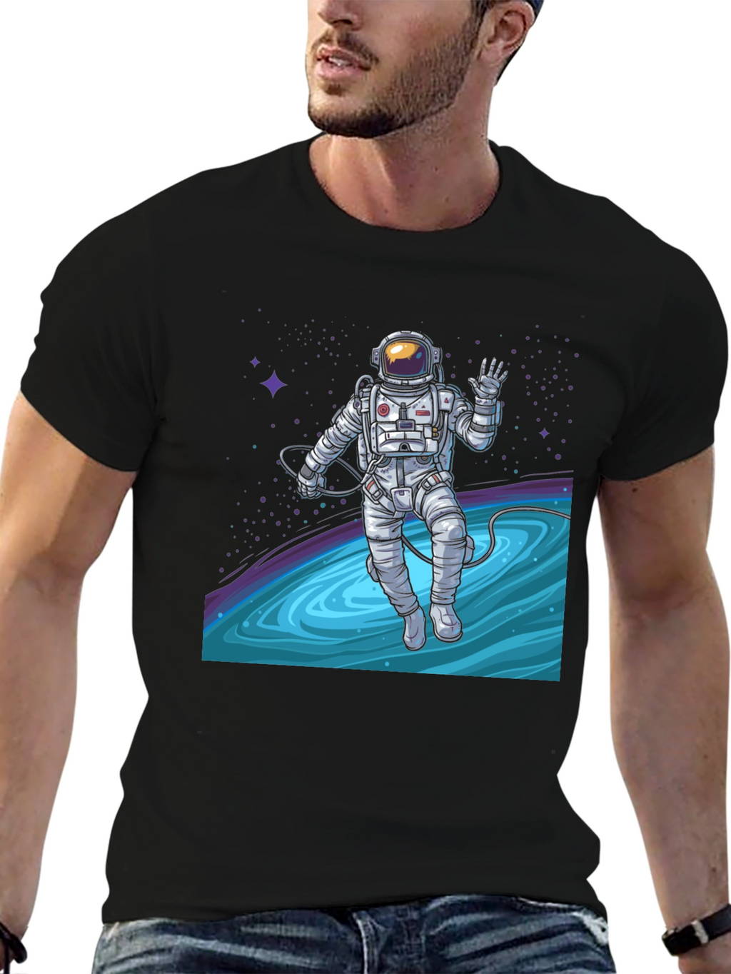 Astronaut Galaxy Graphic Tee - Explore in Style!