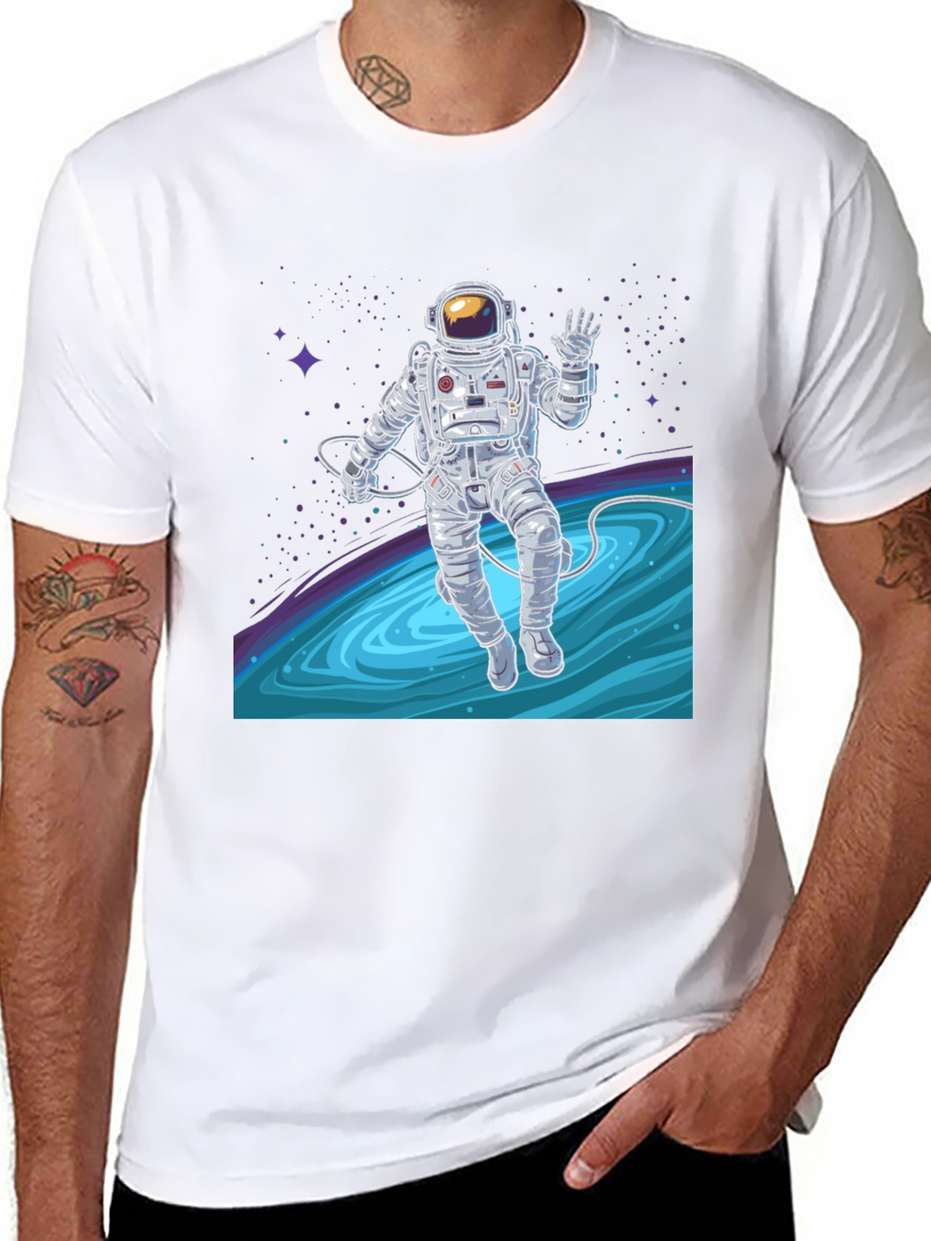 Astronaut Galaxy Graphic Tee - Explore in Style!