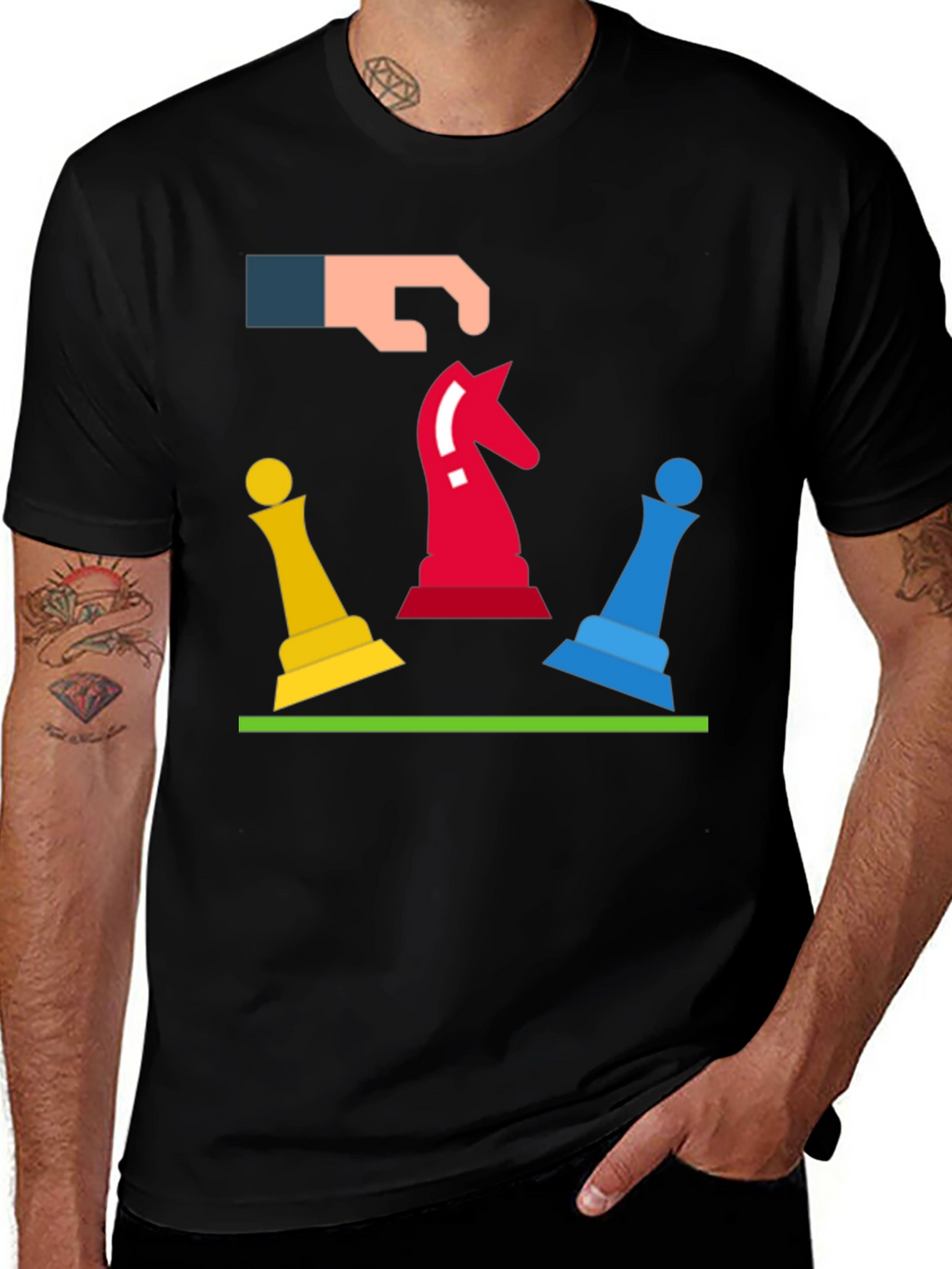 Chess Move Graphic Tee - Strategic Style