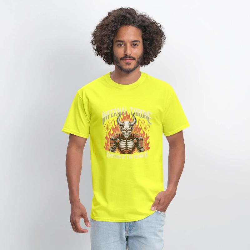 Biomechanical Skull Flame Metal Shirt