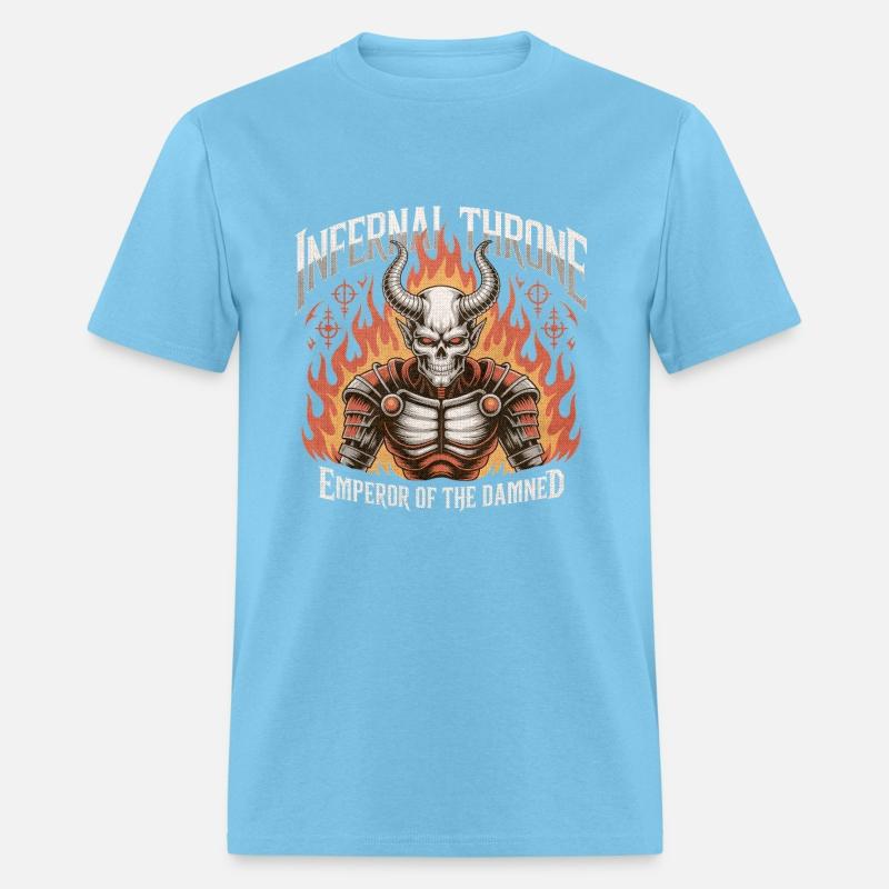 Biomechanical Skull Flame Metal Shirt