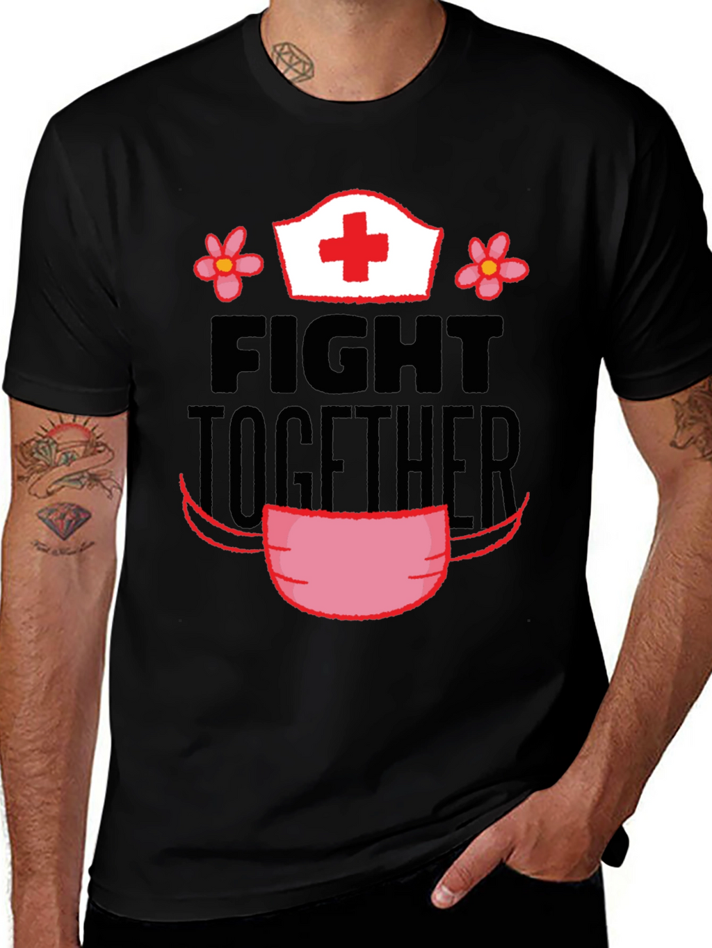 Fight Together Nurse Graphic Tee