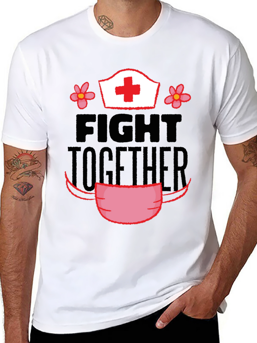 Fight Together Nurse Graphic Tee