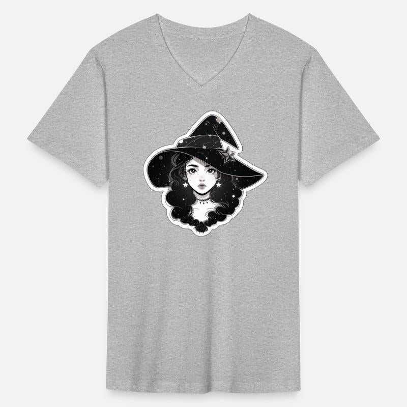 Black and White Cute Gothic Witch
