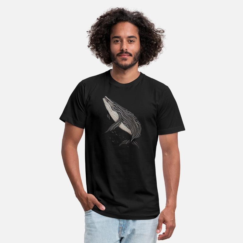 Black and White Whale Stencil