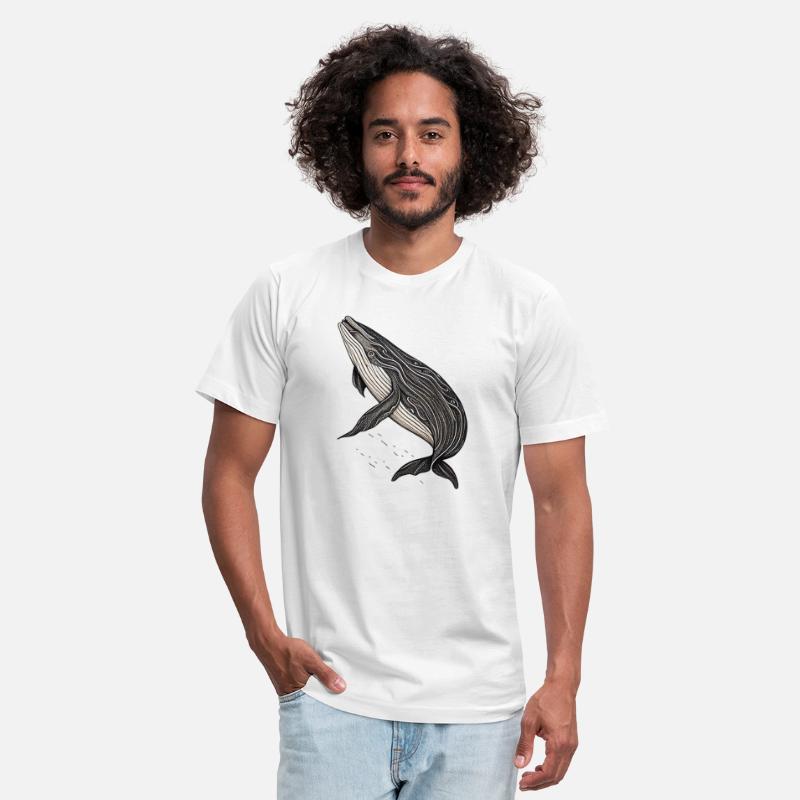 Black and White Whale Stencil