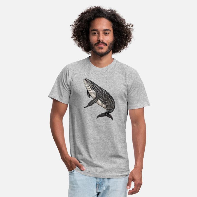 Black and White Whale Stencil