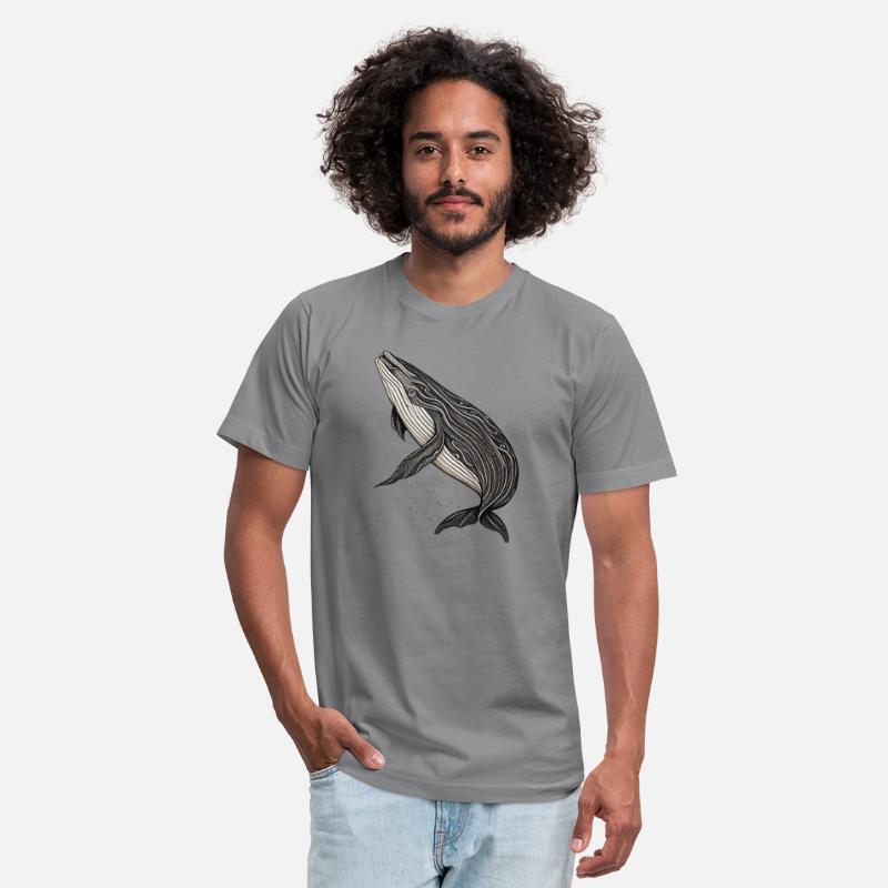 Black and White Whale Stencil