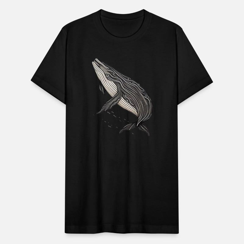 Black and White Whale Stencil
