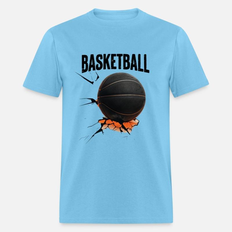 Black Basketball with Cracked Surface