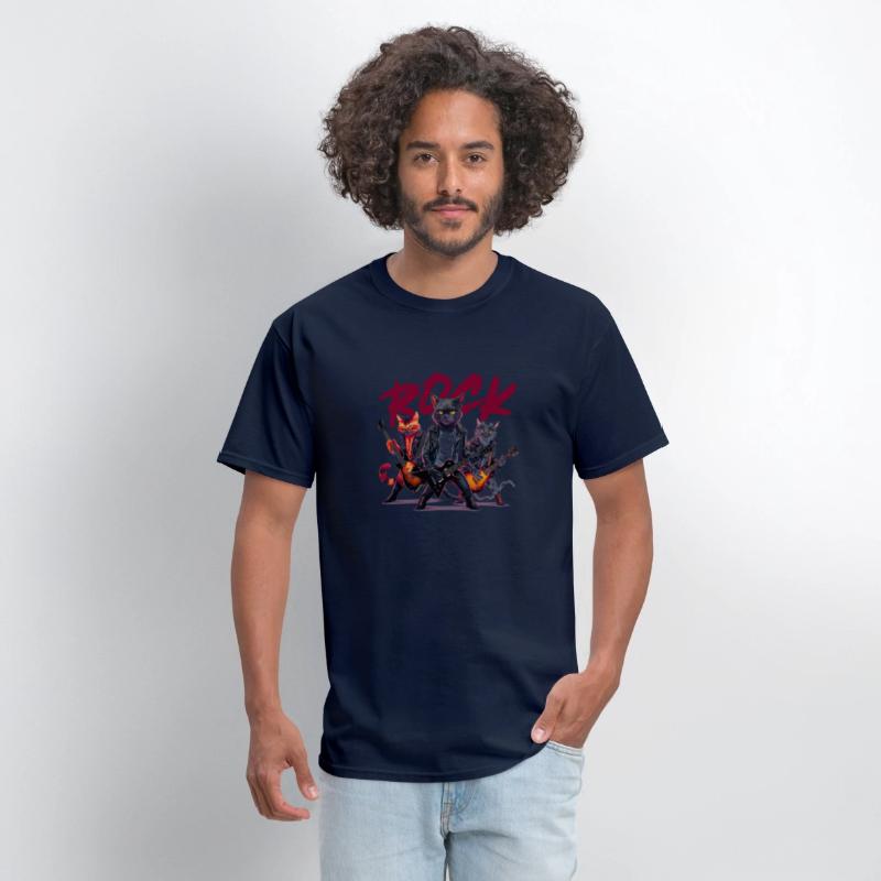 Black Cat Rock n Roll Music Lover Design