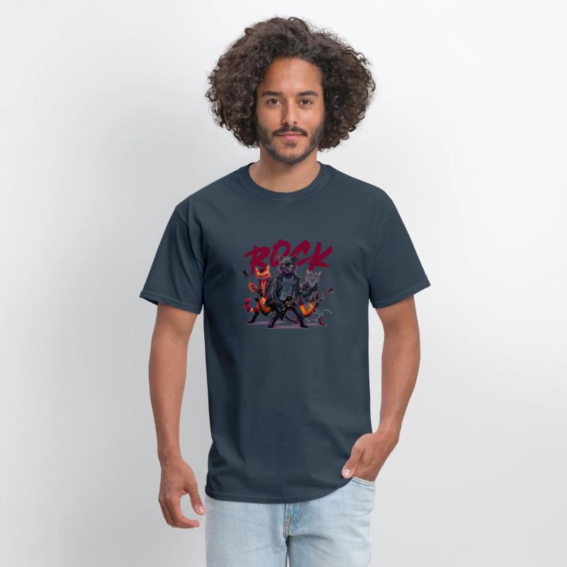 Black Cat Rock n Roll Music Lover Design