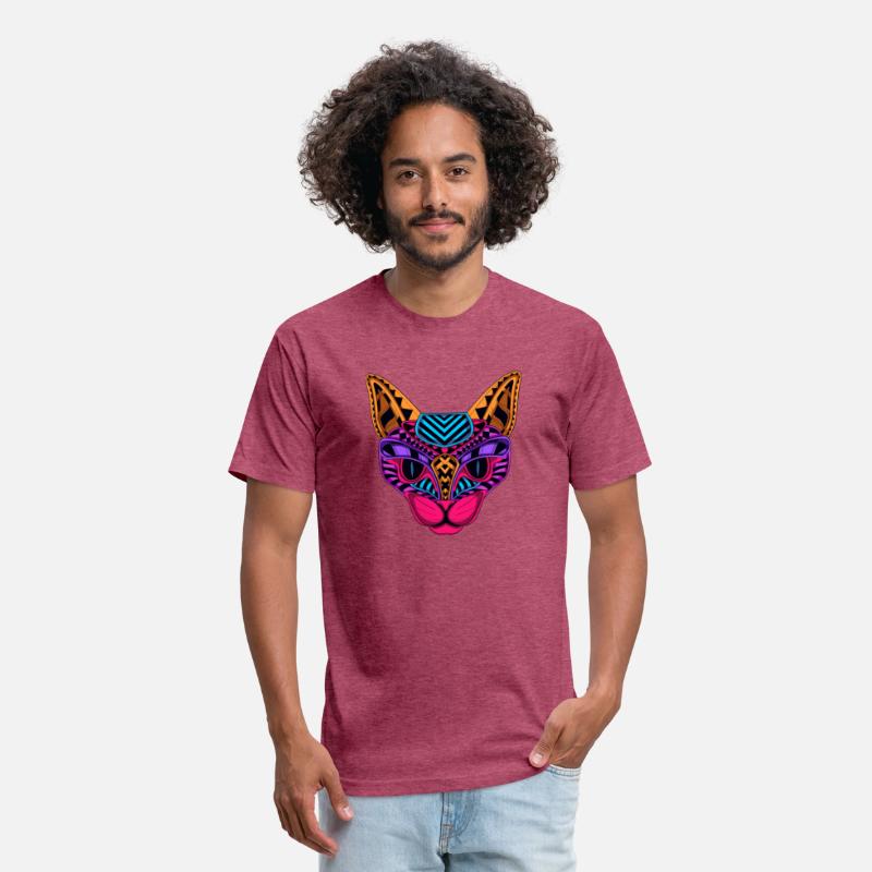 Black Neon Cat T shirt