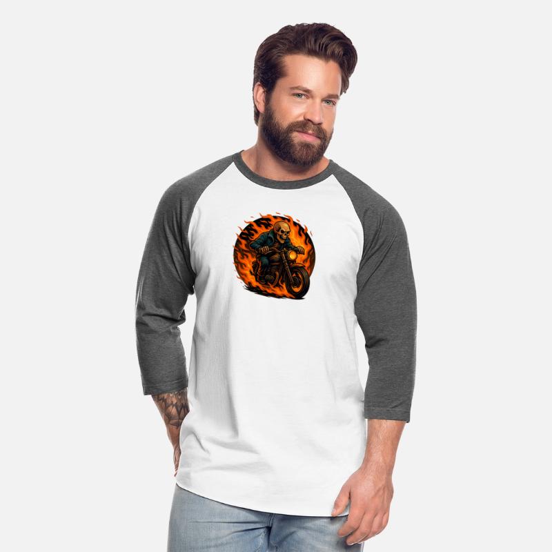 Blazing Ride – Skull on Fire Motorcycle