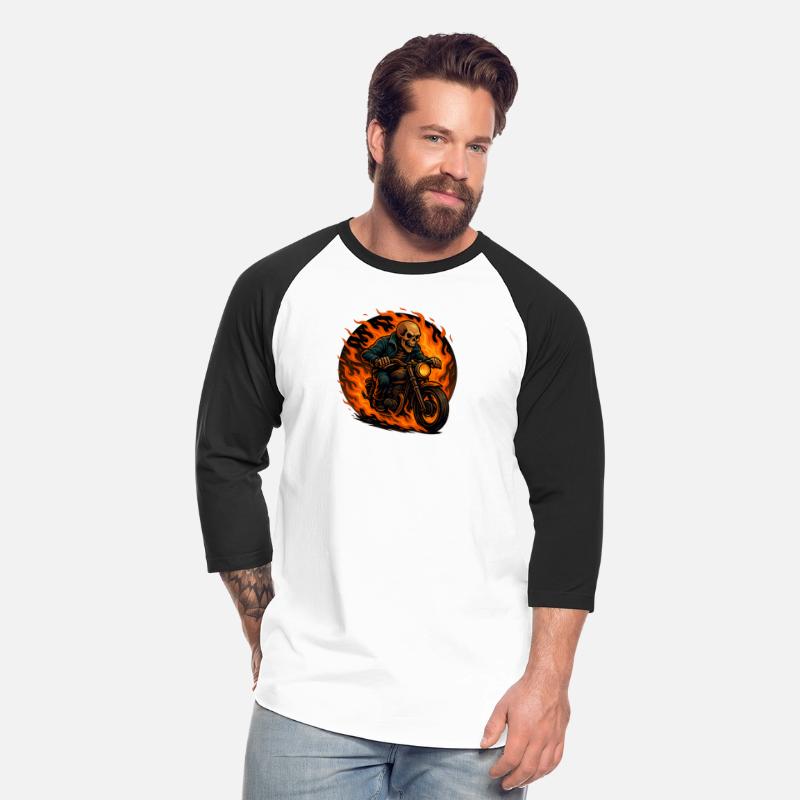 Blazing Ride – Skull on Fire Motorcycle