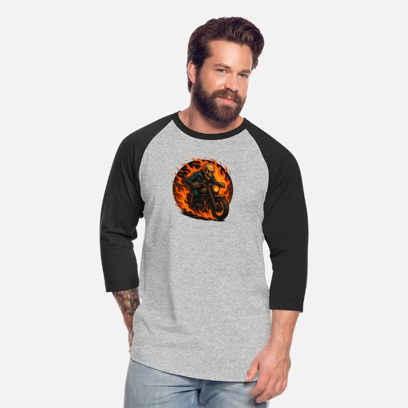 Blazing Ride – Skull on Fire Motorcycle
