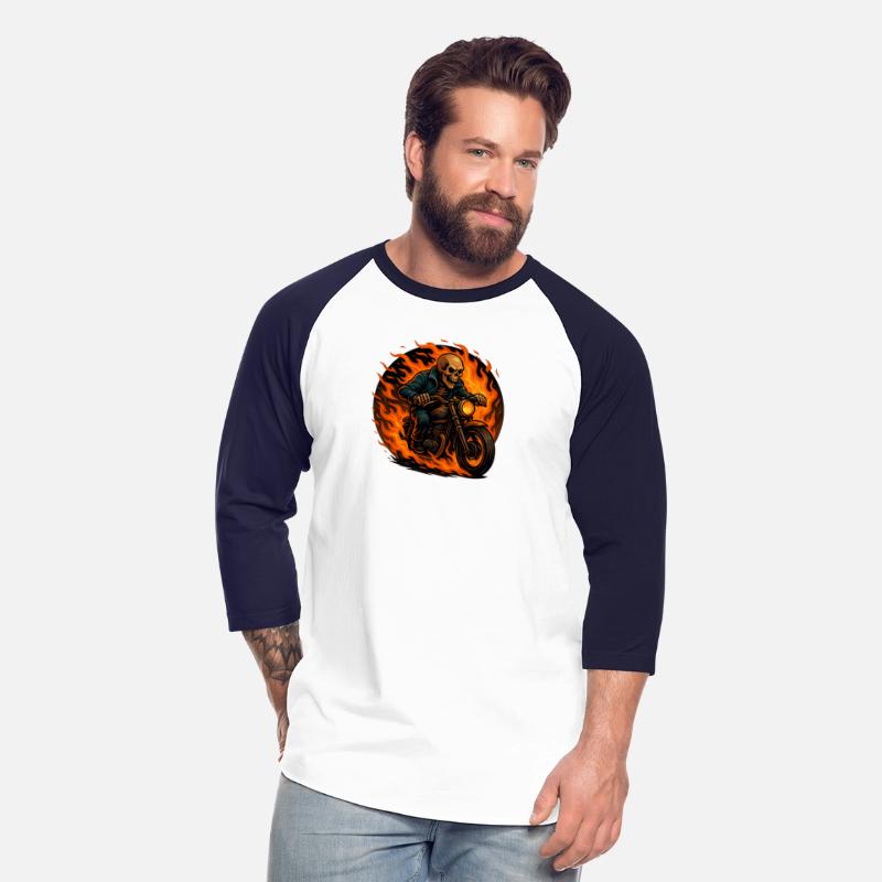 Blazing Ride – Skull on Fire Motorcycle
