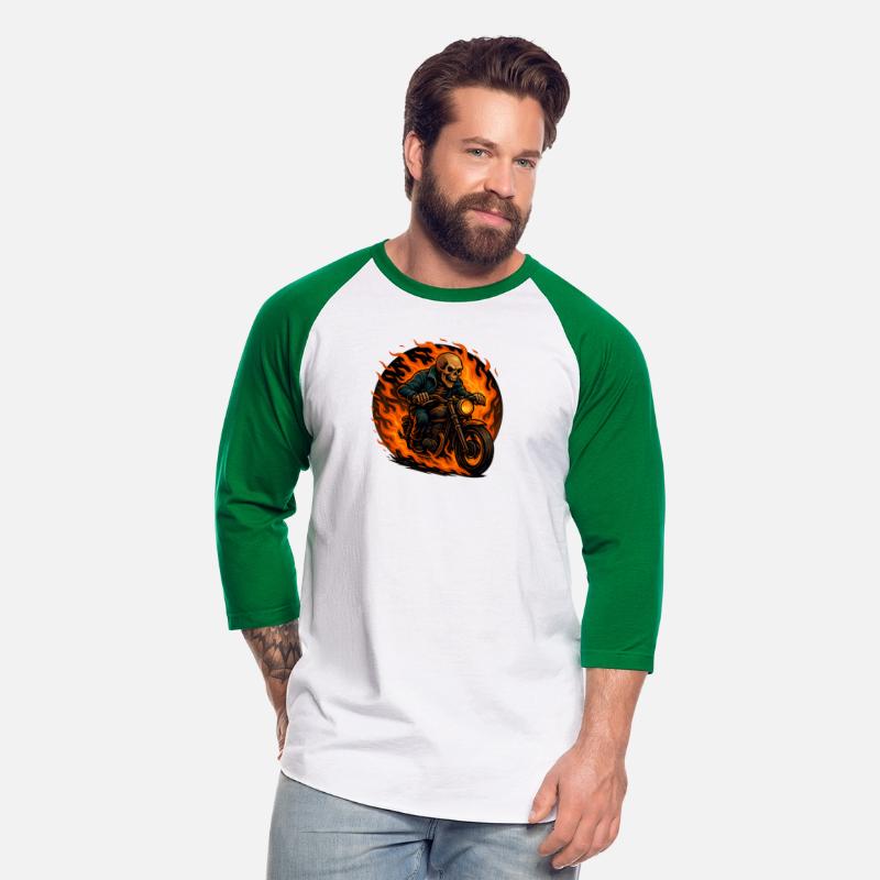 Blazing Ride – Skull on Fire Motorcycle