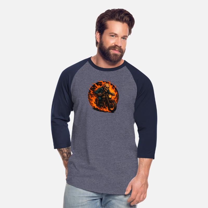 Blazing Ride – Skull on Fire Motorcycle