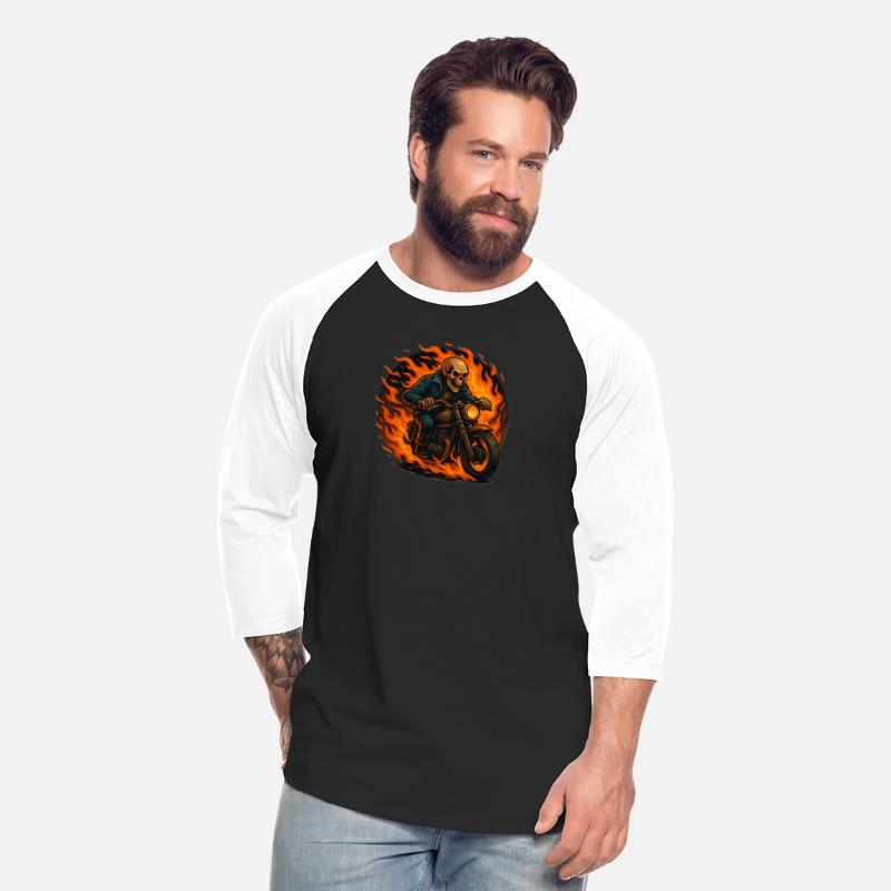 Blazing Ride – Skull on Fire Motorcycle