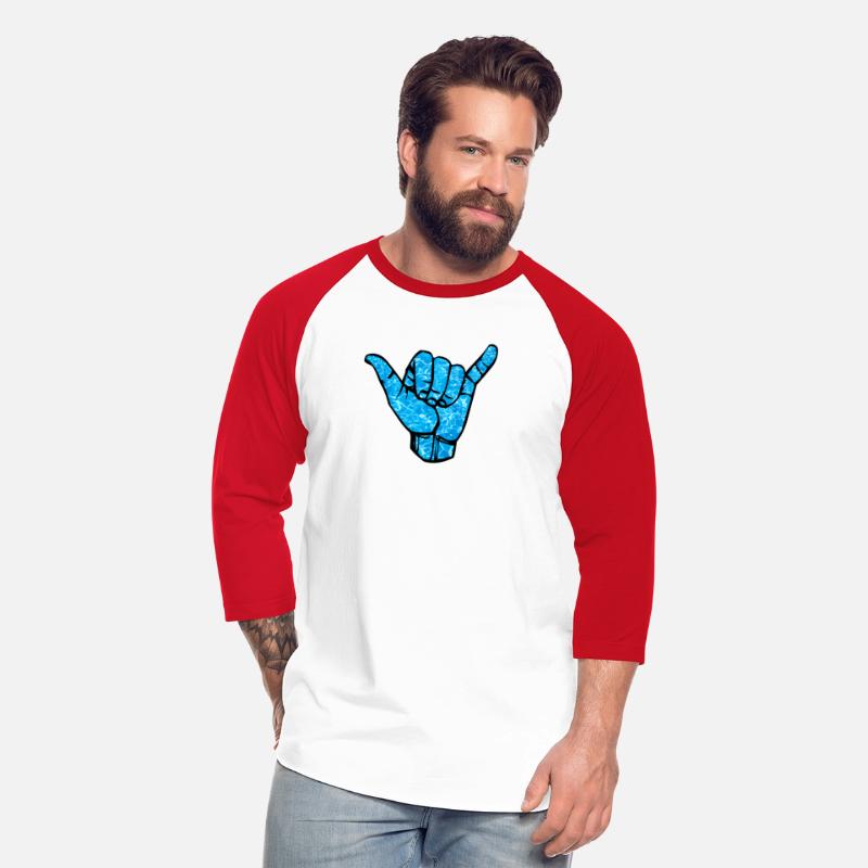 Blue Ocean Surfs Up Hawaii Shaka Sign- Shaka