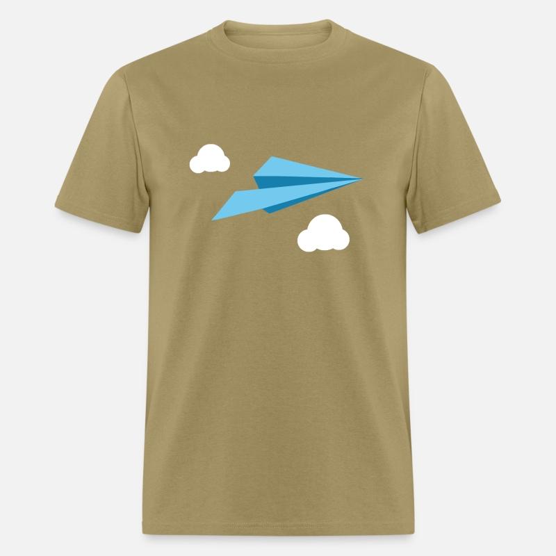 Blue Paper Airplane Paper Plane with white Clouds