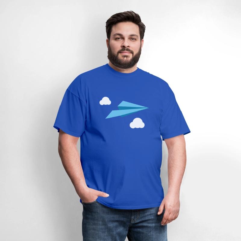 Blue Paper Airplane Paper Plane with white Clouds
