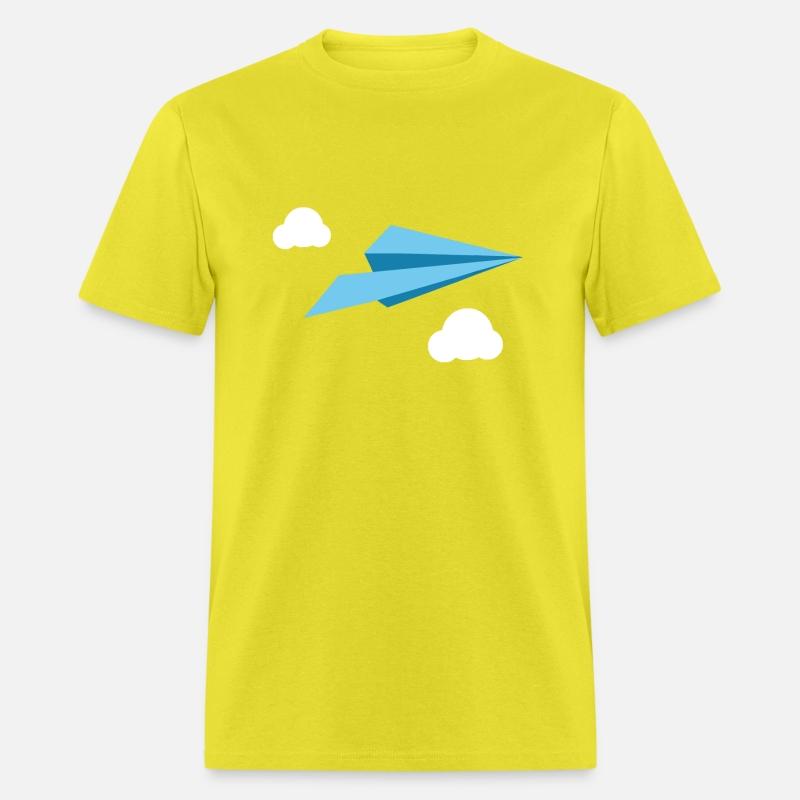Blue Paper Airplane Paper Plane with white Clouds