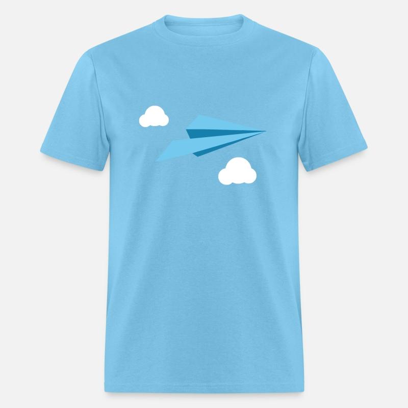 Blue Paper Airplane Paper Plane with white Clouds