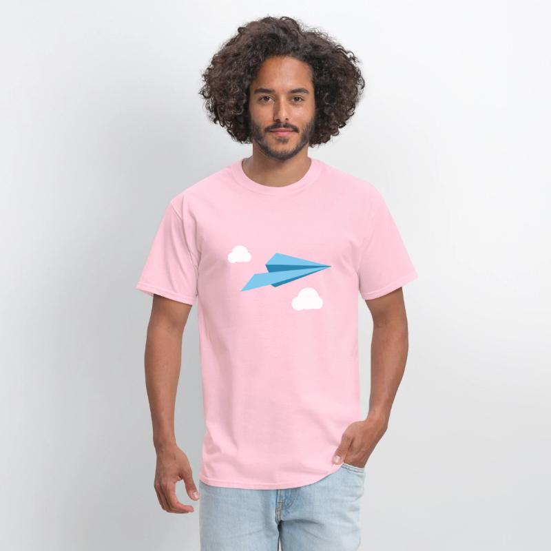 Blue Paper Airplane Paper Plane with white Clouds