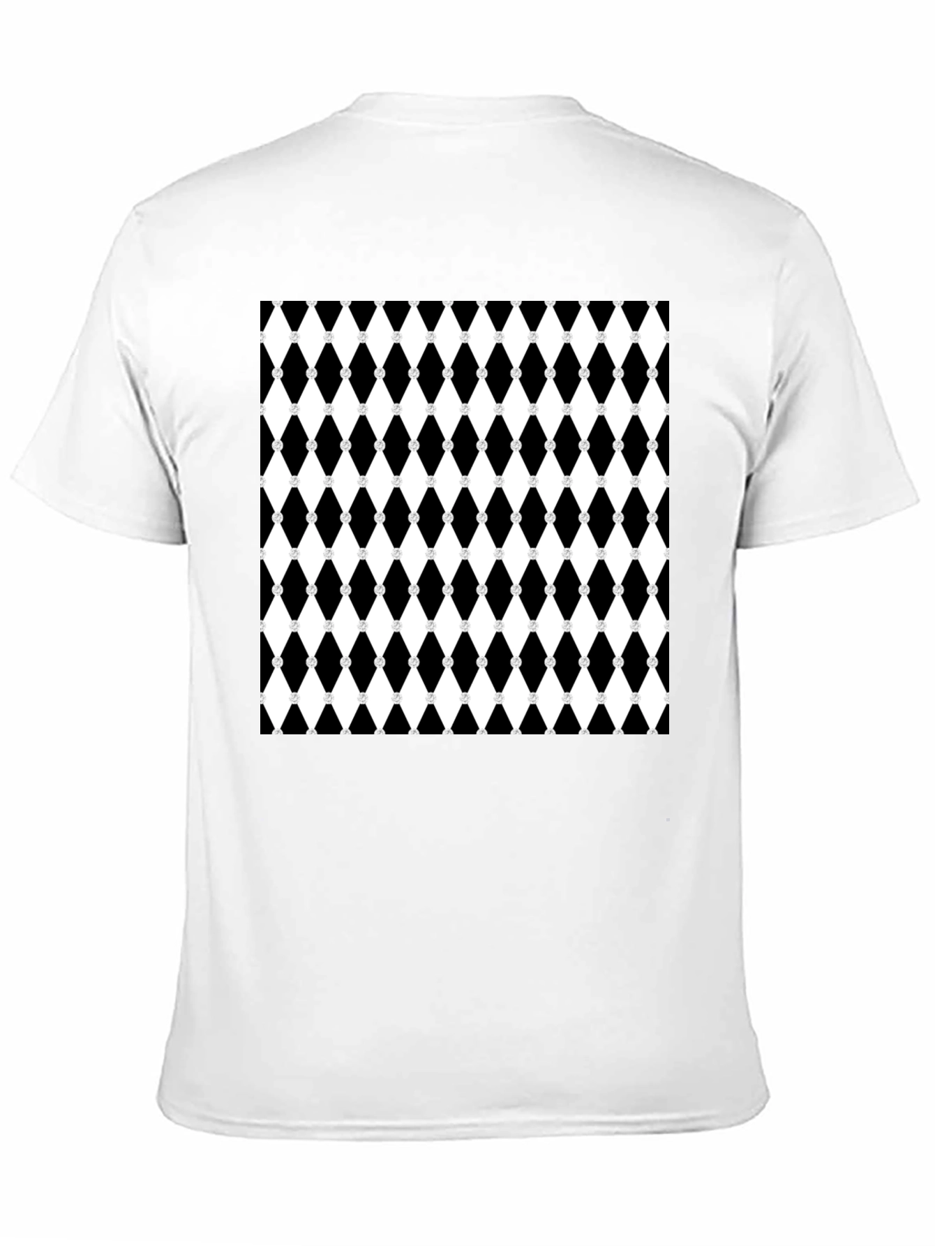 Bold Pattern Black T-Shirt
