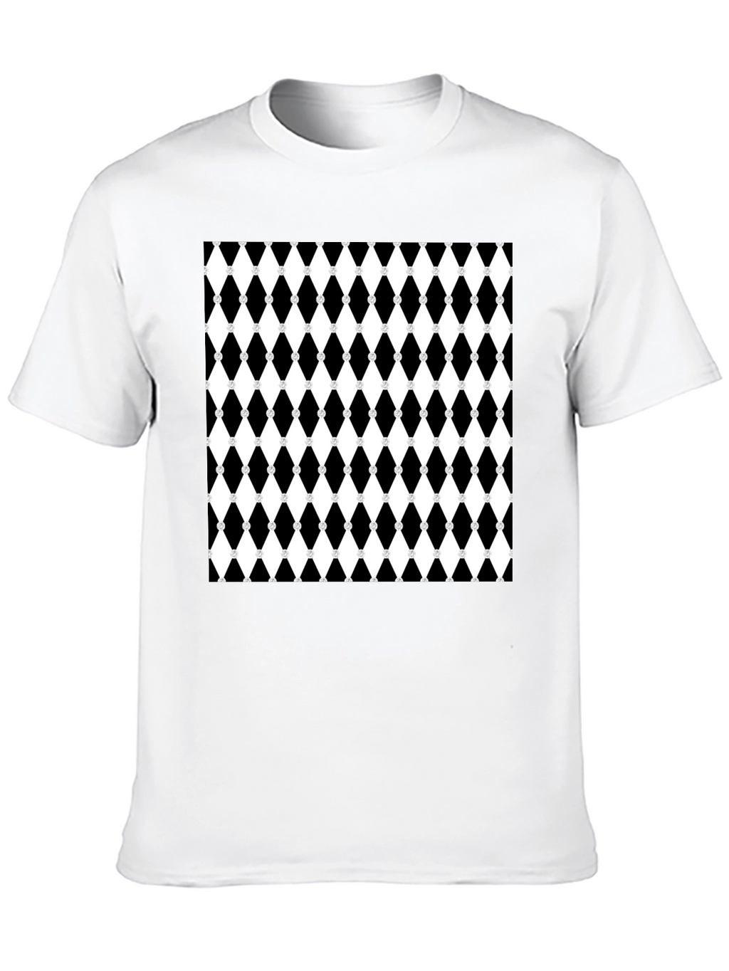 Bold Pattern Black T-Shirt