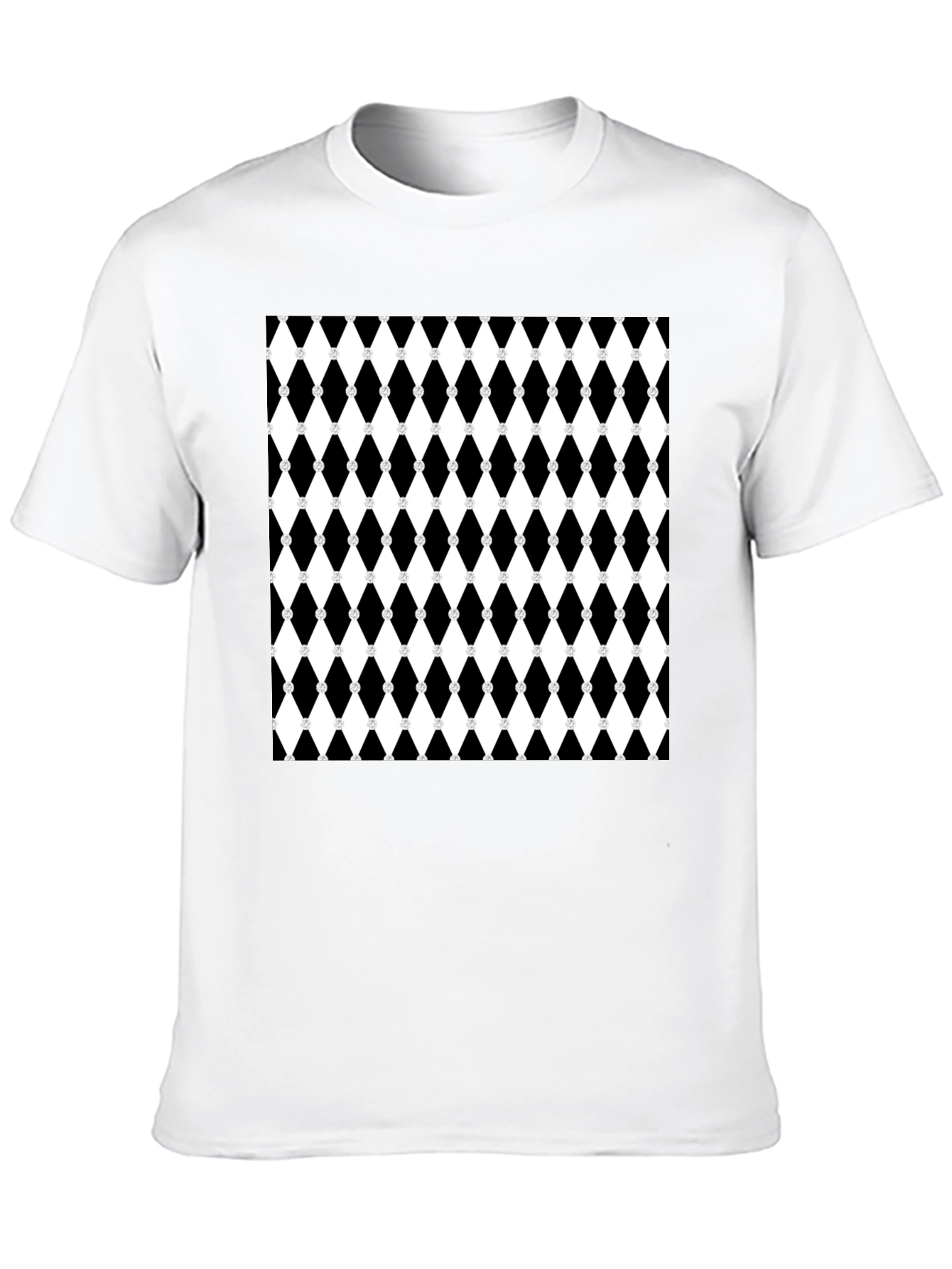 Bold Pattern Black T-Shirt