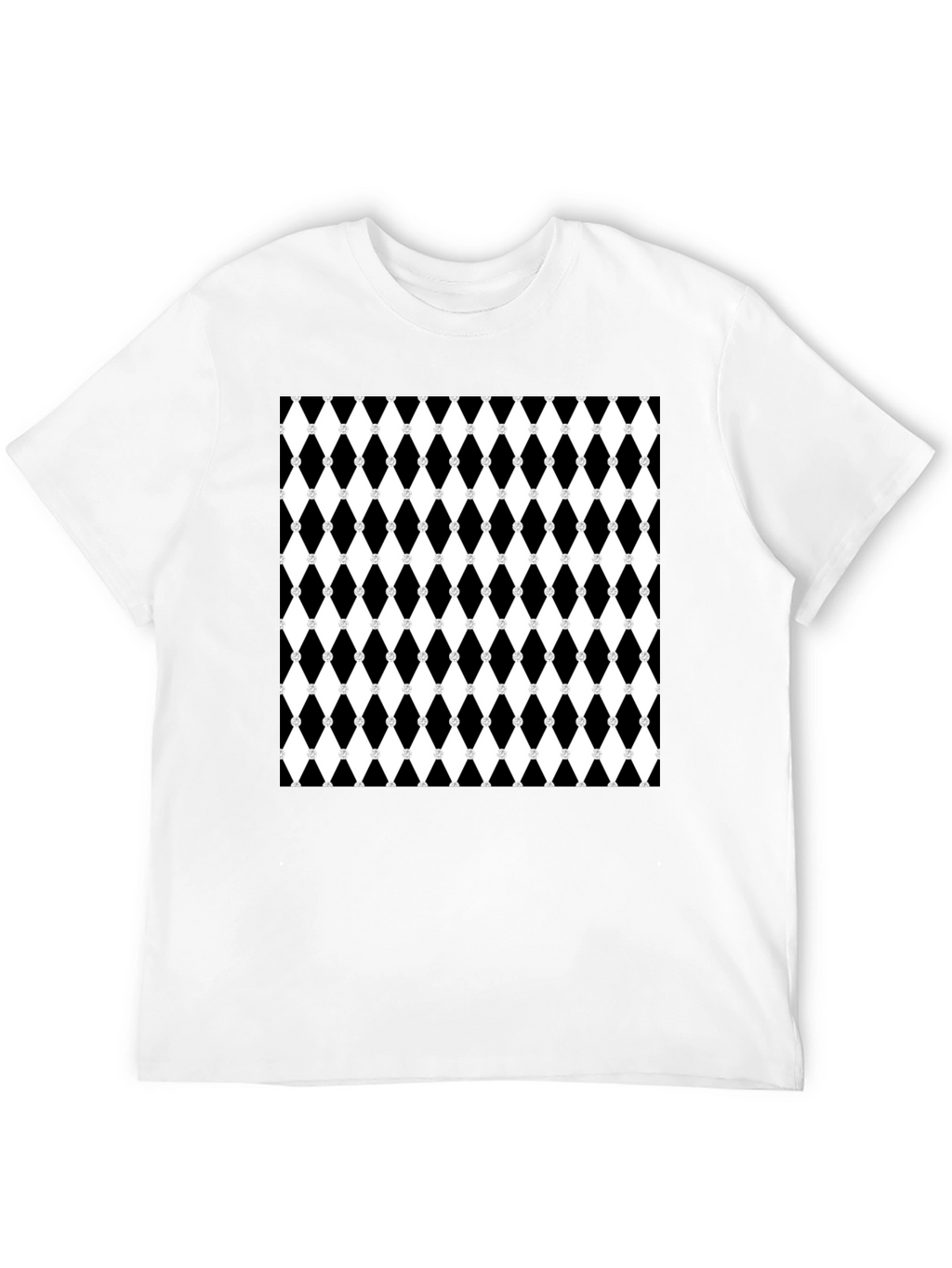 Bold Pattern Black T-Shirt