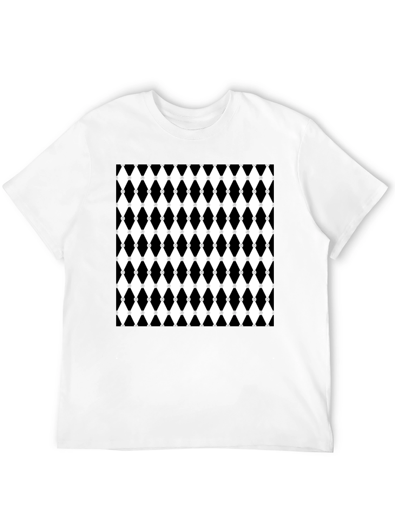 Bold Pattern Black T-Shirt
