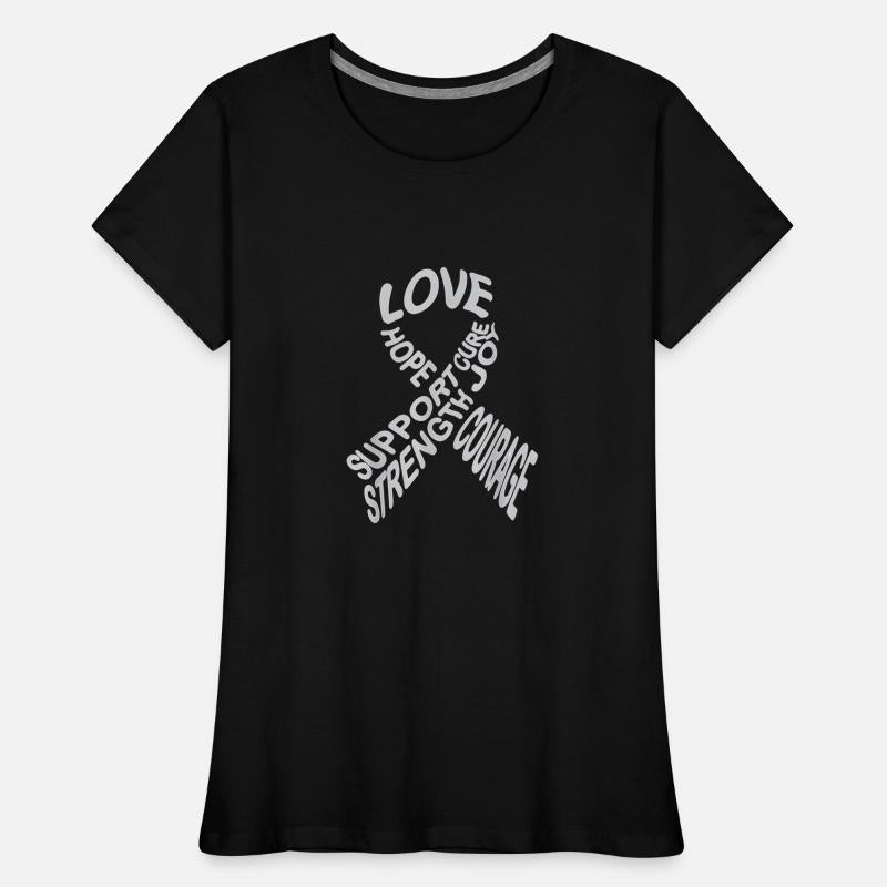 Brain Cancer Awareness Fight Cancer Ribbon T Shirt