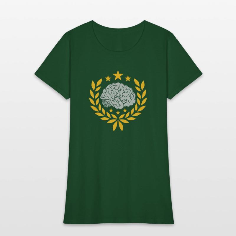 brain laurel wreath stars