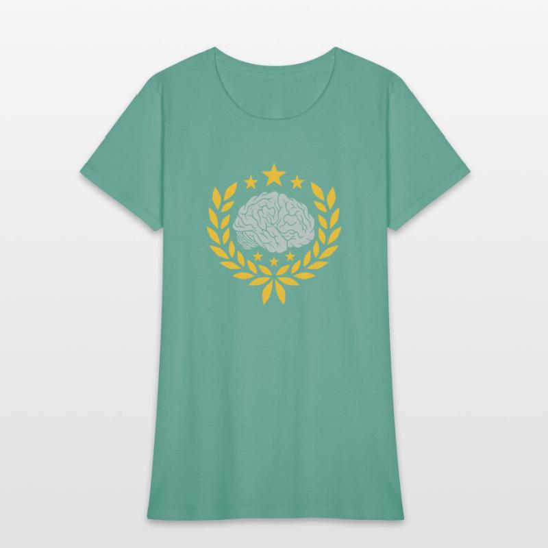 brain laurel wreath stars